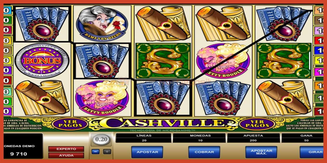 Slot screenshot: Cashville no deposit, number - 3