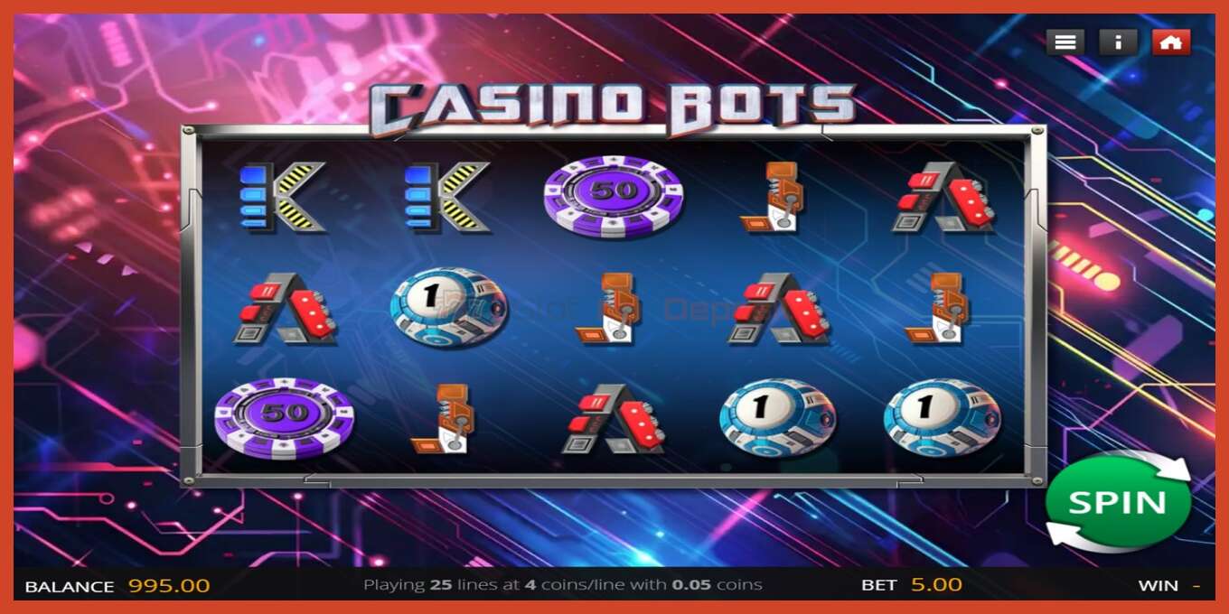 فتحة لقطة الشاشة: Casino Bots لا إيداع, رقم - 1