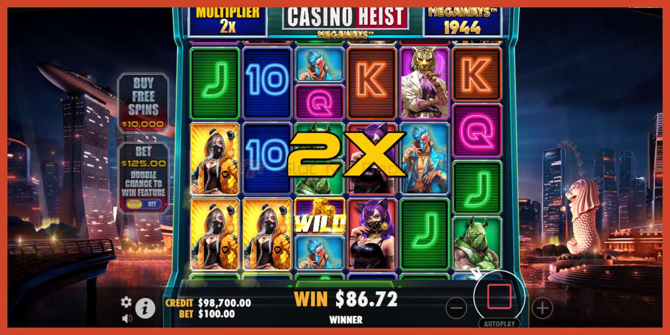 រូបថតអេក្រង់រន្ធ: Casino Heist Megaways គ្មានប្រាក់កក់, លេខ - 4