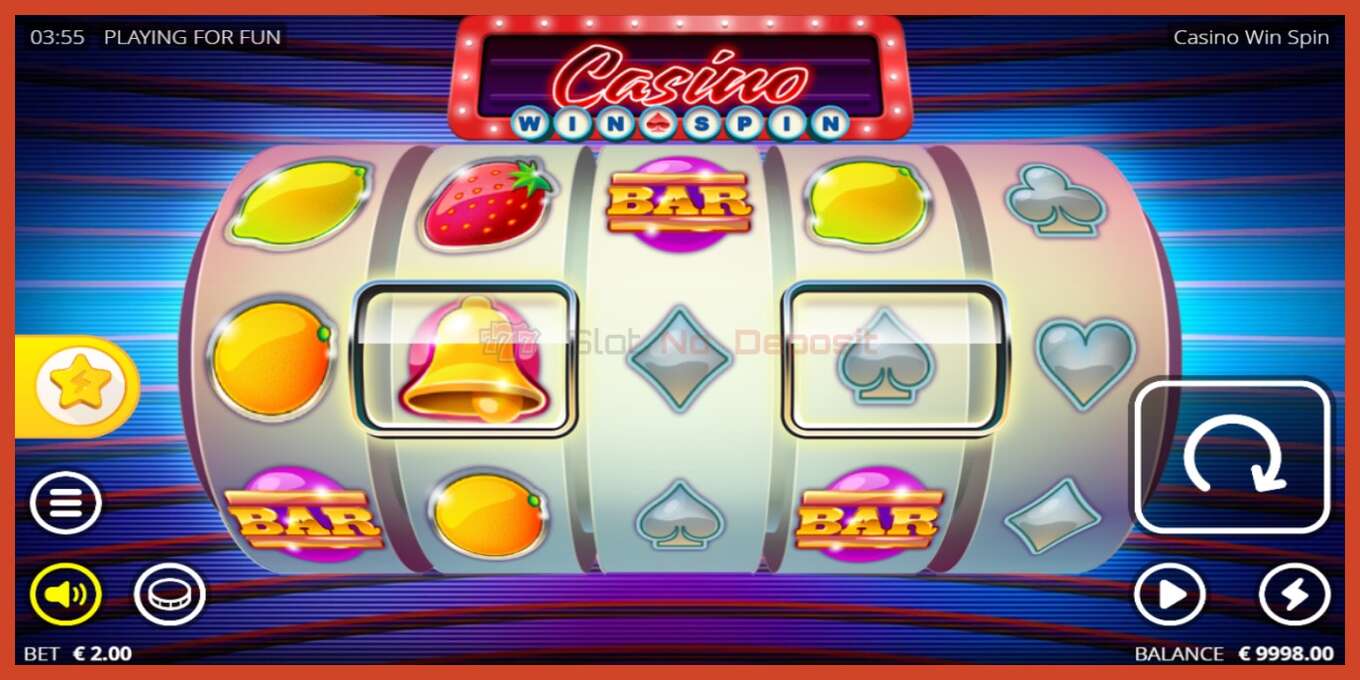 Slot skærmbillede: Casino Win Spin intet depositum, antal - 2