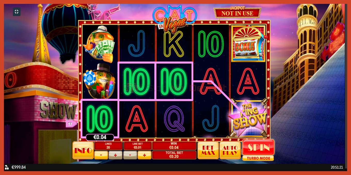 Slot screenshot: Cat In Vegas no deposit, number - 2