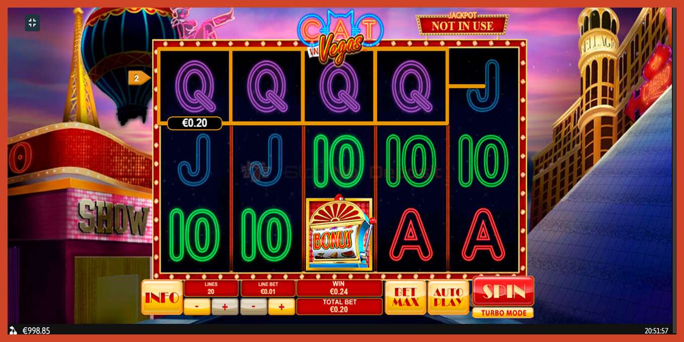 Slot screenshot: Cat In Vegas no deposit, number - 5