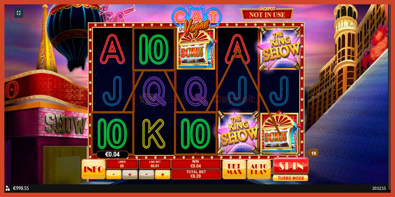 Slot screenshot: Cat In Vegas no deposit, number - 7