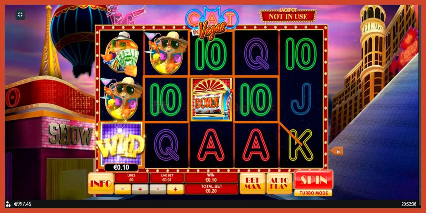 Slot screenshot: Cat In Vegas no deposit, number - 8