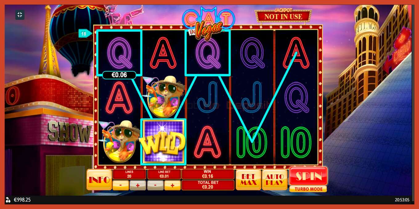 Slot screenshot: Cat In Vegas no deposit, number - 10