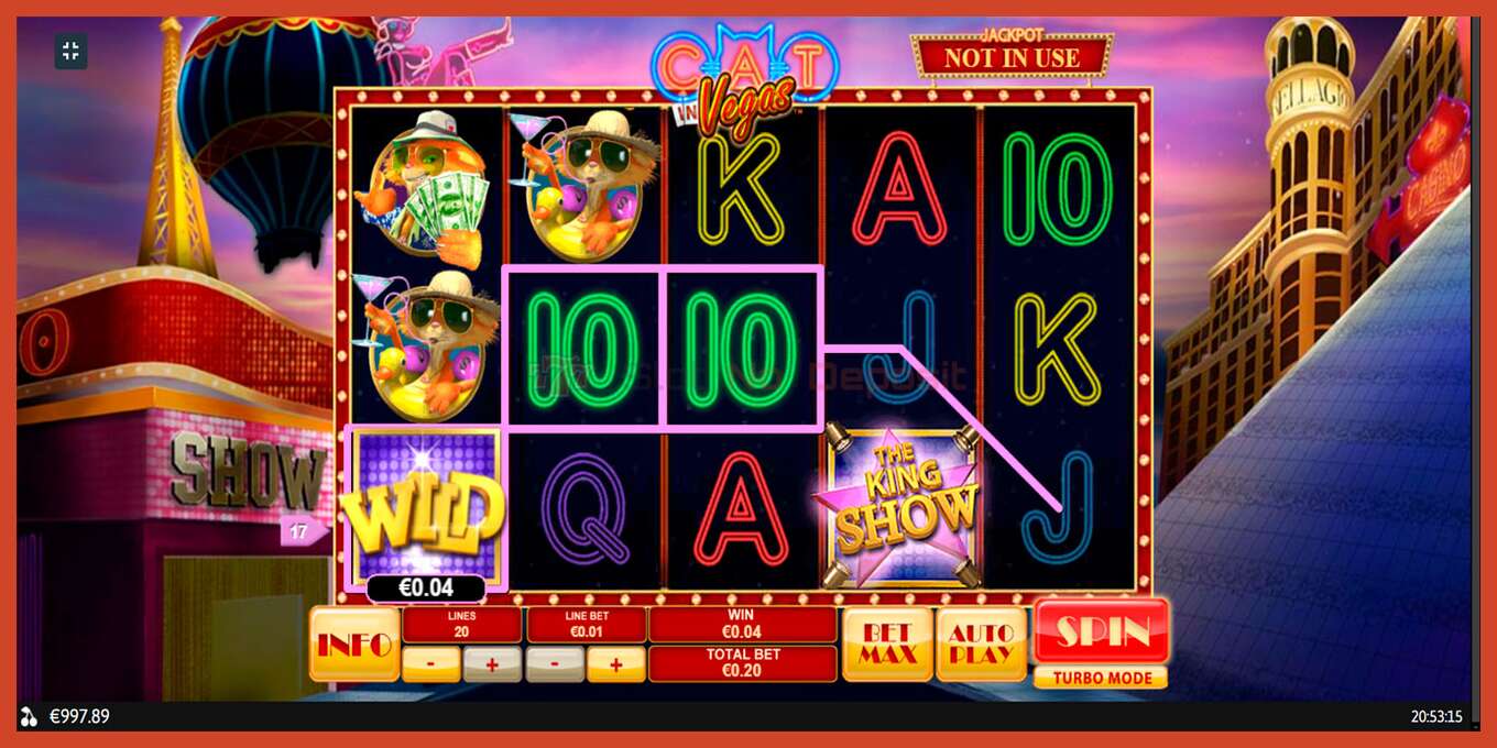 Slot screenshot: Cat In Vegas no deposit, number - 11