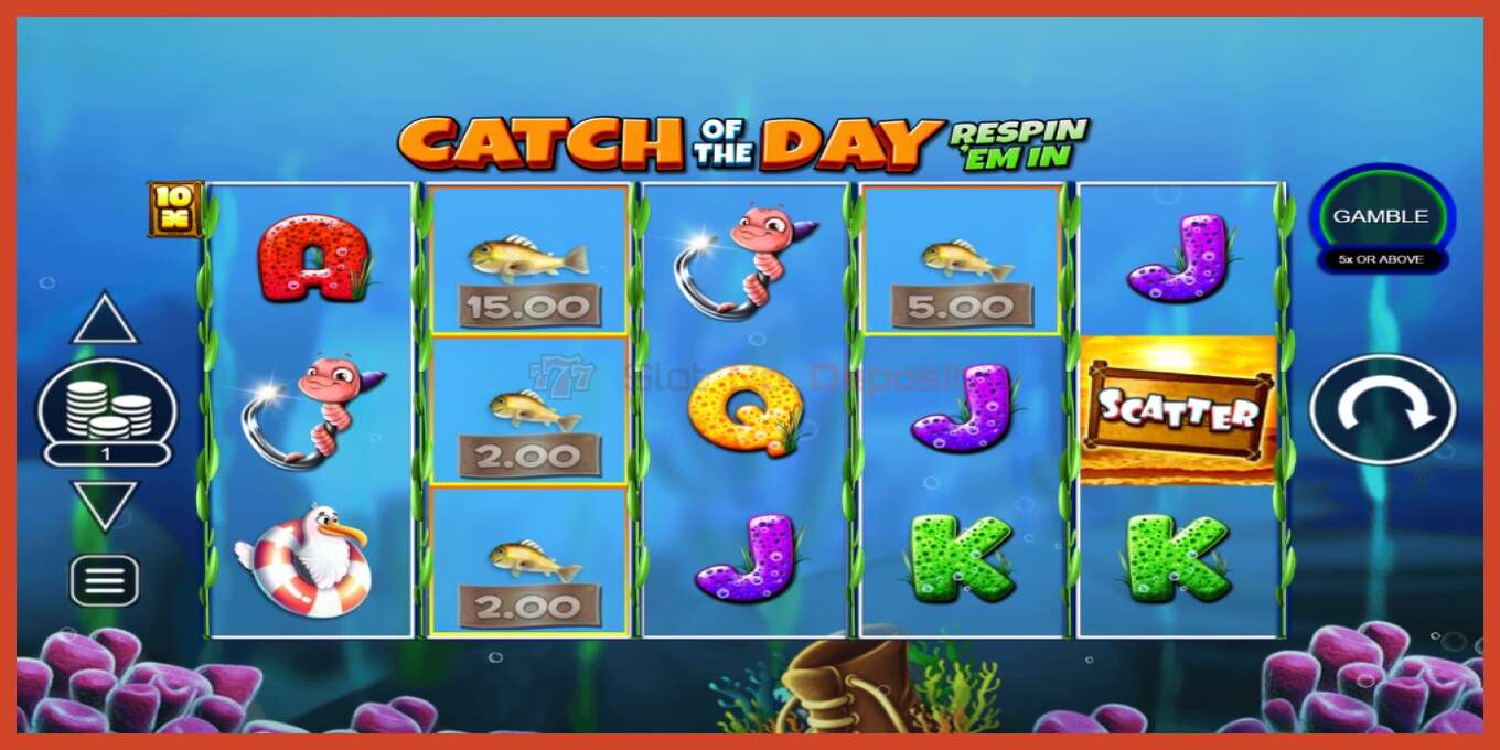 ஸ்லாட் ஸ்கிரீன்ஷாட்: Catch of the Day Respin Em In வைப்பு இல்லை, எண் - 1