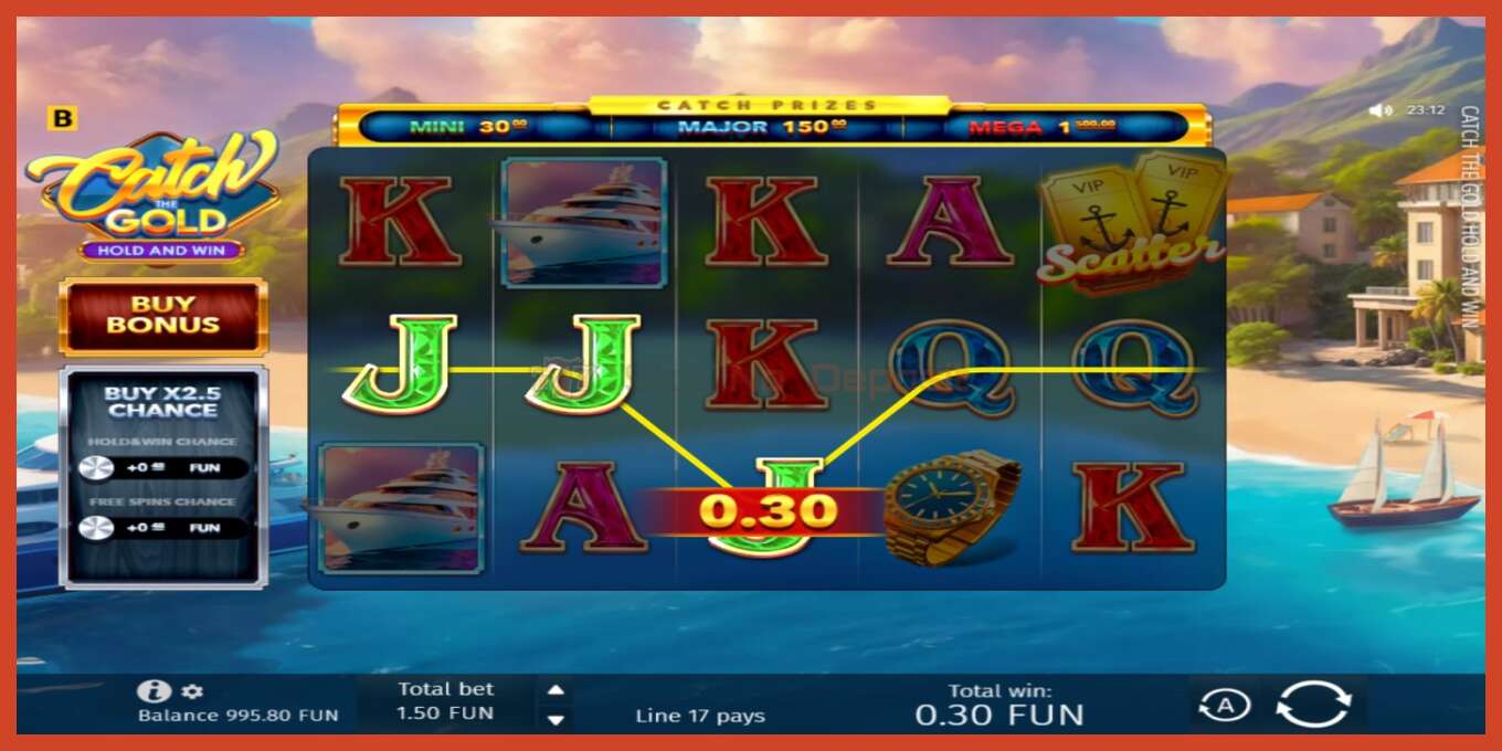 Slot screenshot: Catch The Gold Hold and Win no deposit, number - 3