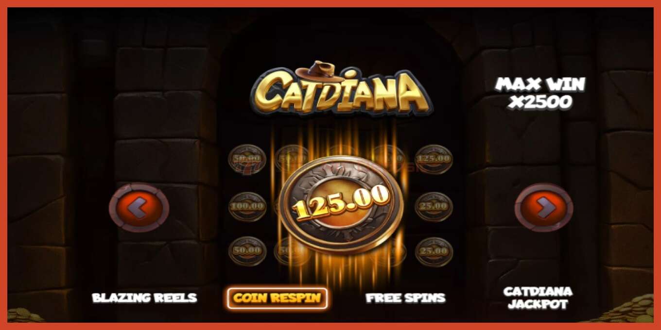 Slot screenshot: Catdiana no deposit, number - 3