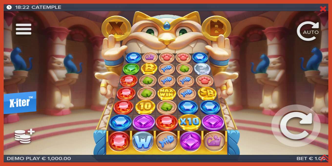 Slot screenshot: Catemple no deposit, number - 1