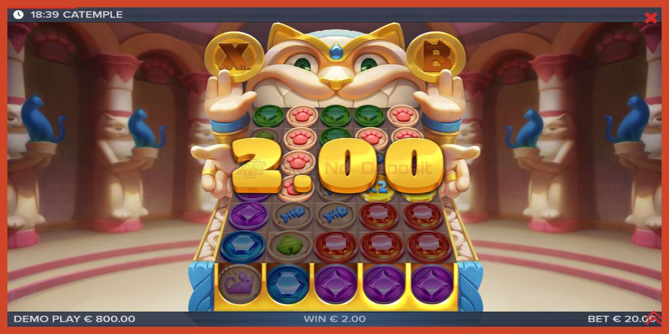 Slot screenshot: Catemple no deposit, number - 2