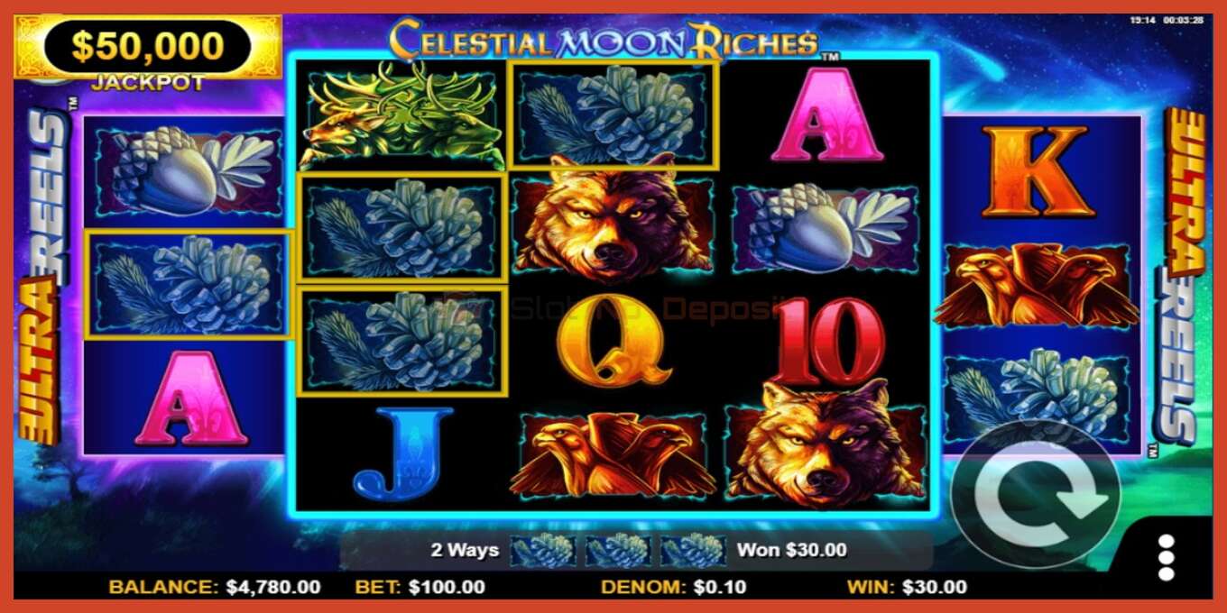 Скріншот слоту: Celestial Moon Riches без депозиту, номер - 4