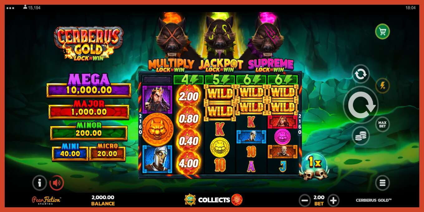 Slot තිර රුවක්: Cerberus Gold තැන්පතු නැත, අංකය - 2