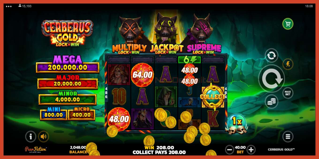 Slot තිර රුවක්: Cerberus Gold තැන්පතු නැත, අංකය - 3