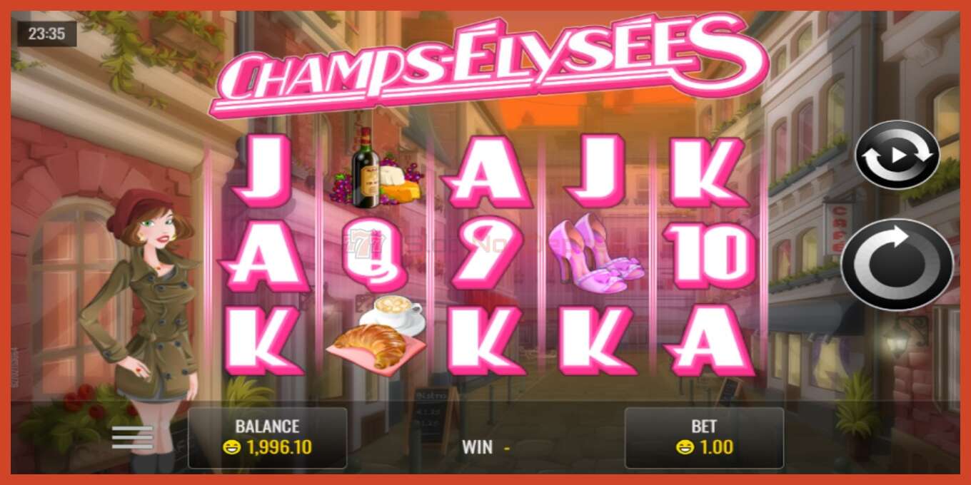 Slot screenshot: Champs-Elysees no deposit, number - 1