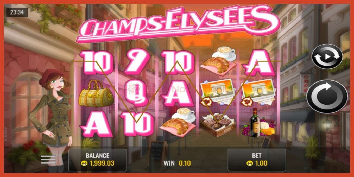 Slot screenshot: Champs-Elysees no deposit, number - 2