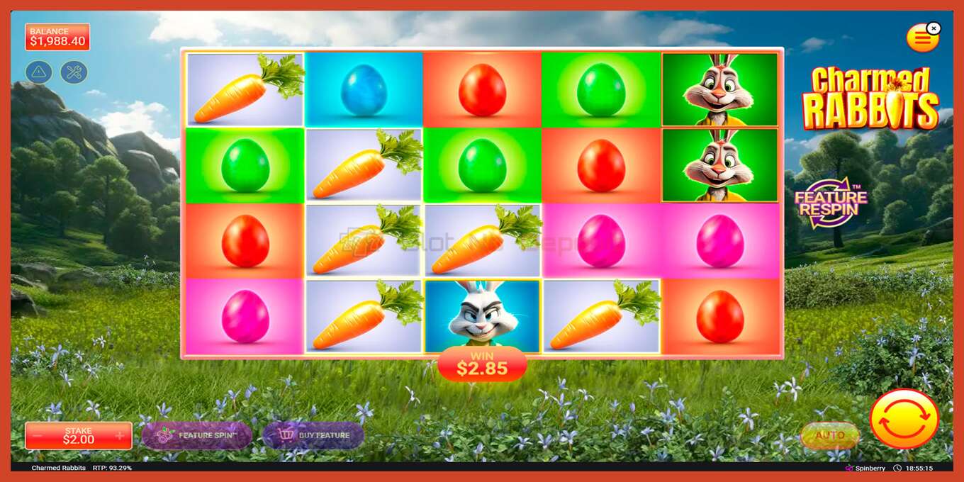 Tangkapan layar slot: Charmed Rabbits tidak ada setoran, nomor - 5