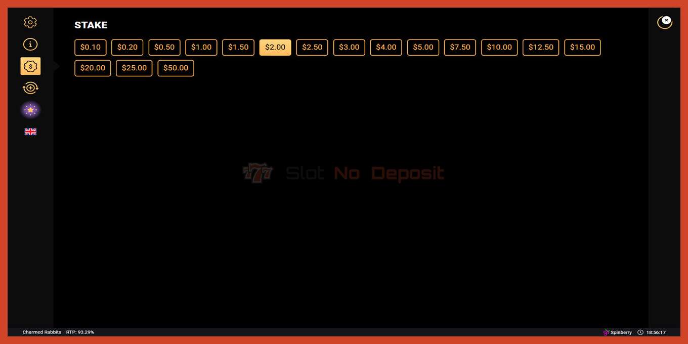 Tangkapan layar slot: Charmed Rabbits tidak ada setoran, nomor - 7