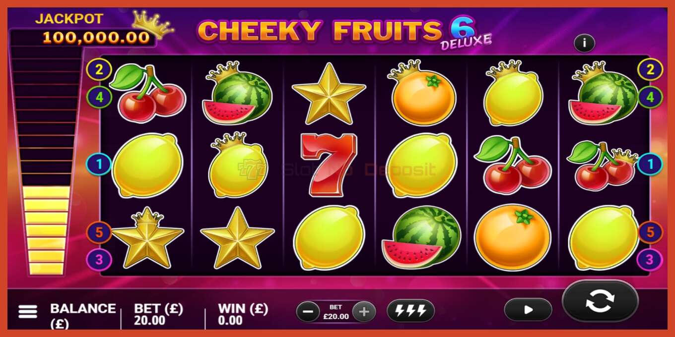 Slot screenshot: Cheeky Fruits 6 Deluxe no deposit, number - 4