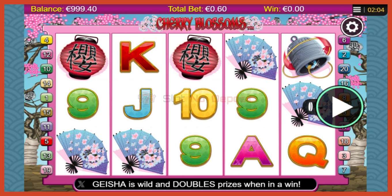 Slot screenshot: Cherry Blossoms bez depozita, broj - 1