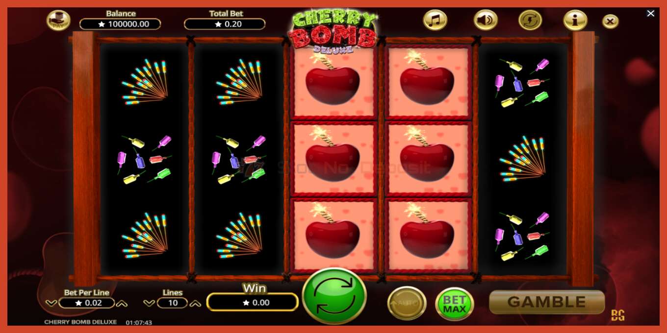 Slot screenshot: Cherry Bomb Deluxe no deposit, number - 2