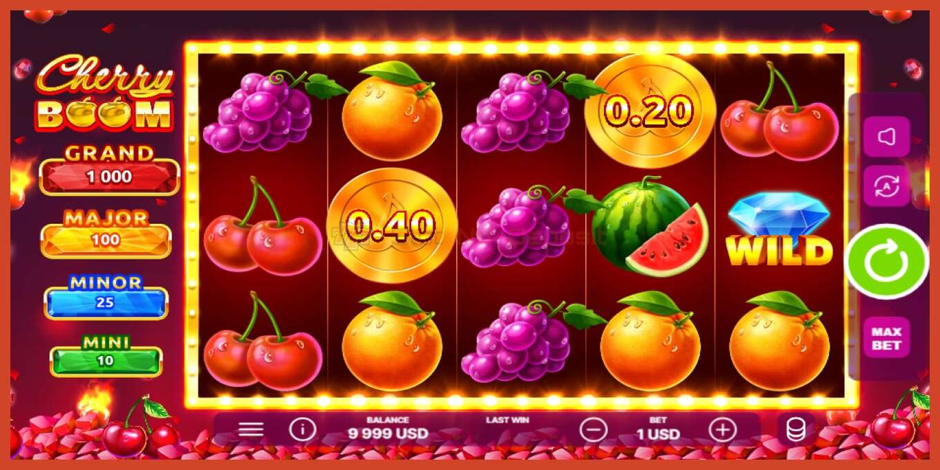 Slot screenshot: Cherry Boom no deposit, number - 2