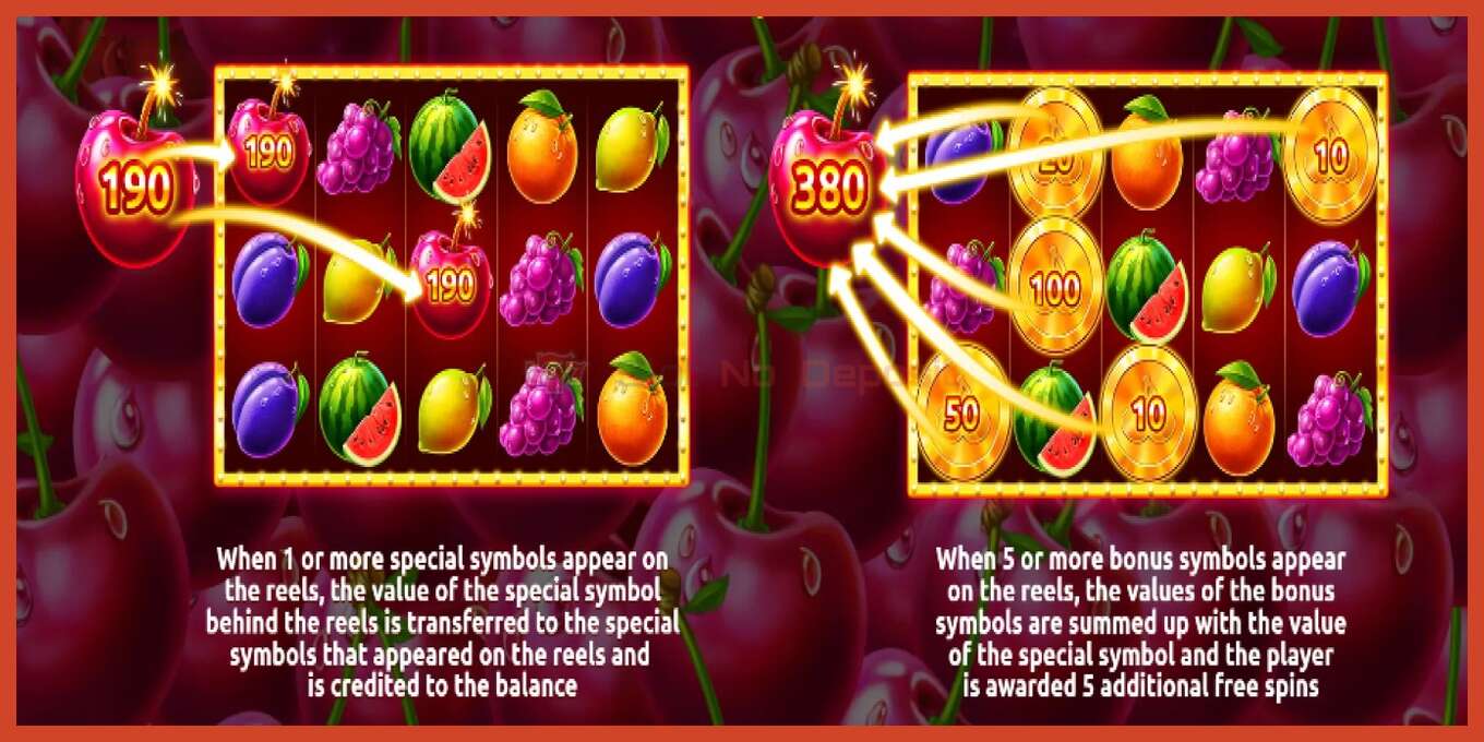 Slot screenshot: Cherry Boom no deposit, number - 5