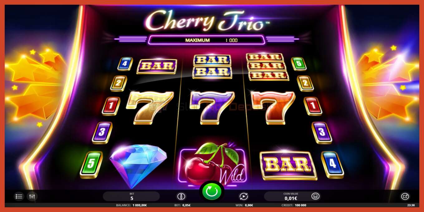 Slot screenshot: Cherry Trio no deposit, number - 2