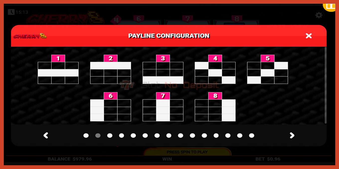 ஸ்லாட் ஸ்கிரீன்ஷாட்: Cherry8 வைப்பு இல்லை, எண் - 6