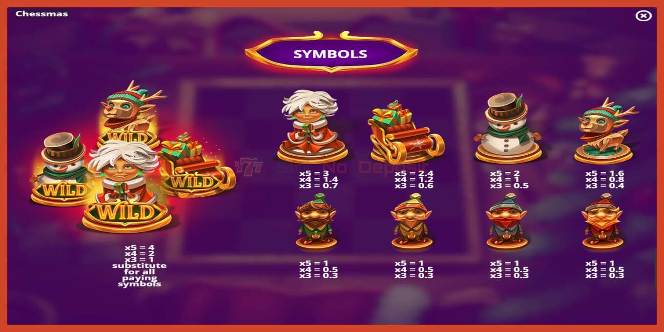 Slot screenshot: Chessmas no deposit, number - 7