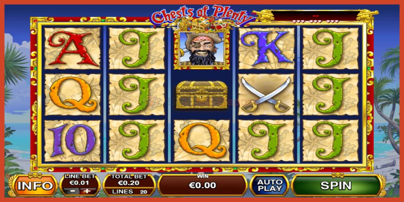 Slot screenshot: Chests of Plenty no deposit, number - 1