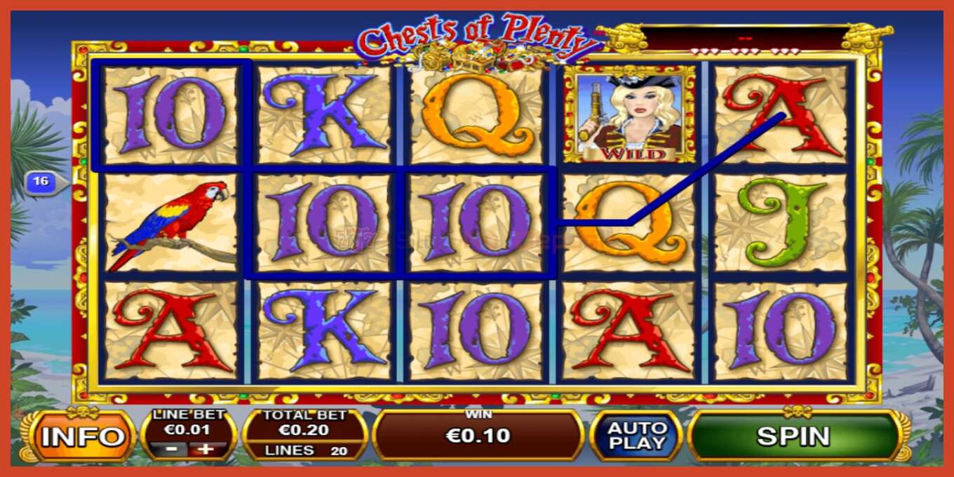 Slot screenshot: Chests of Plenty no deposit, number - 2