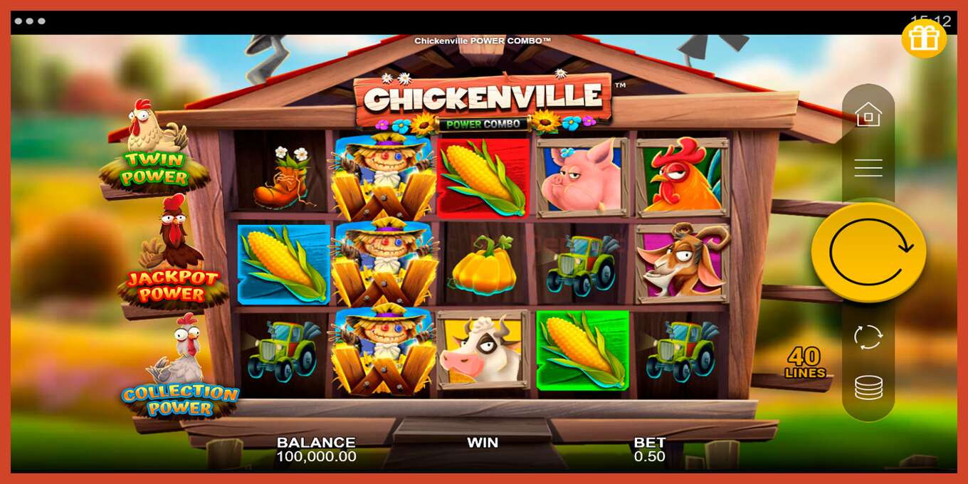 Schermafbeelding van slot: Chickenville Power Combo geen aanbetaling, nummer - 1