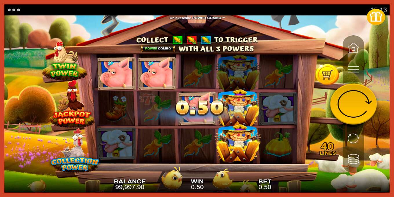 Schermafbeelding van slot: Chickenville Power Combo geen aanbetaling, nummer - 3