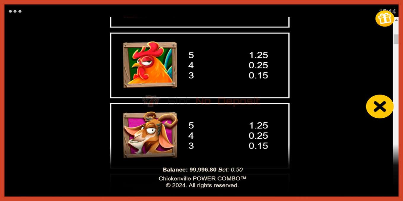 Schermafbeelding van slot: Chickenville Power Combo geen aanbetaling, nummer - 6