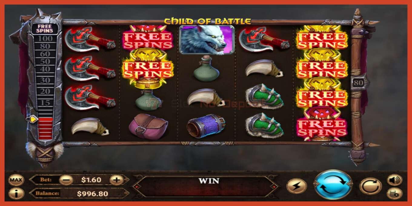 Slot screenshot: Child of Battle no deposit, number - 2