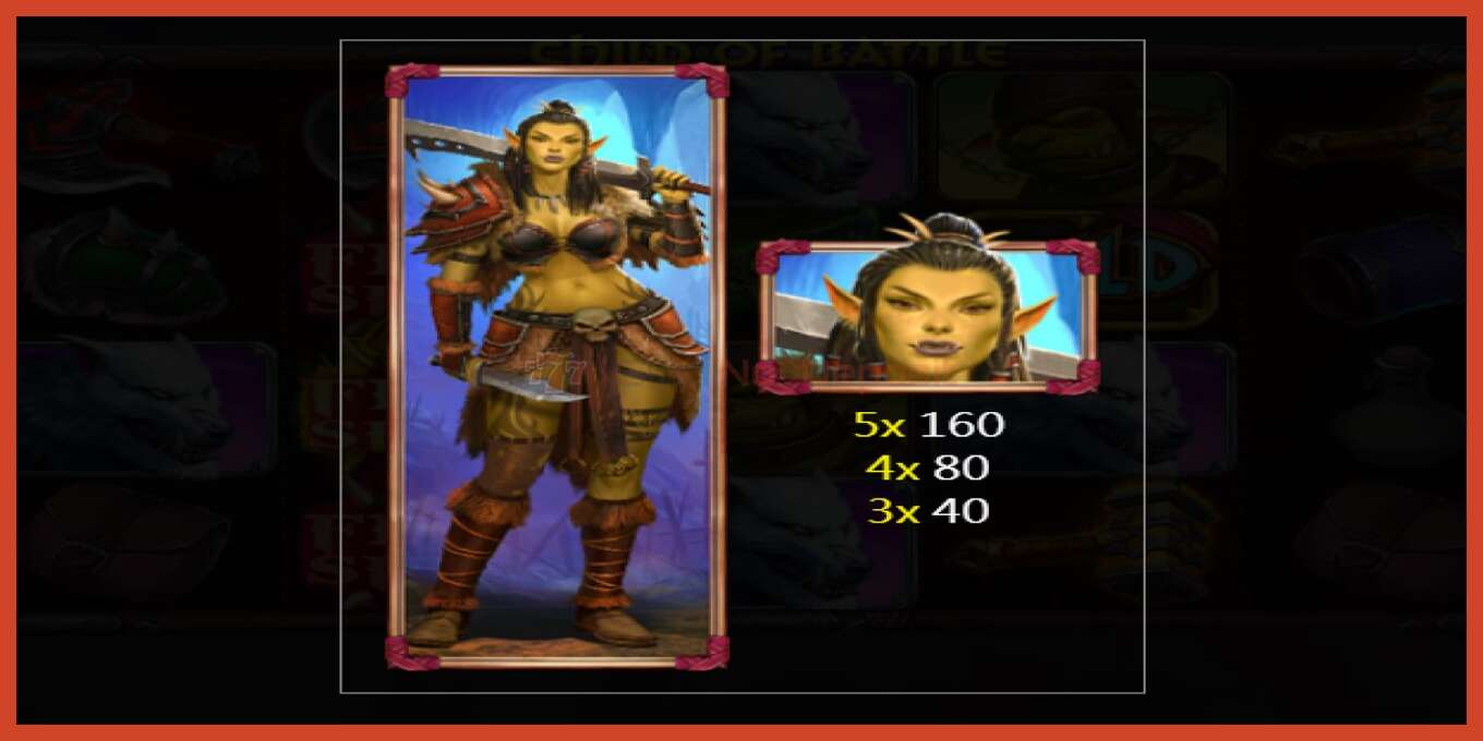 Slot screenshot: Child of Battle no deposit, number - 5