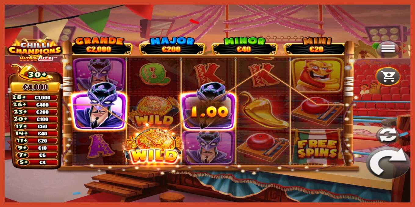 Slot screenshot: Chilli Champions UltraHitz no deposit, number - 3