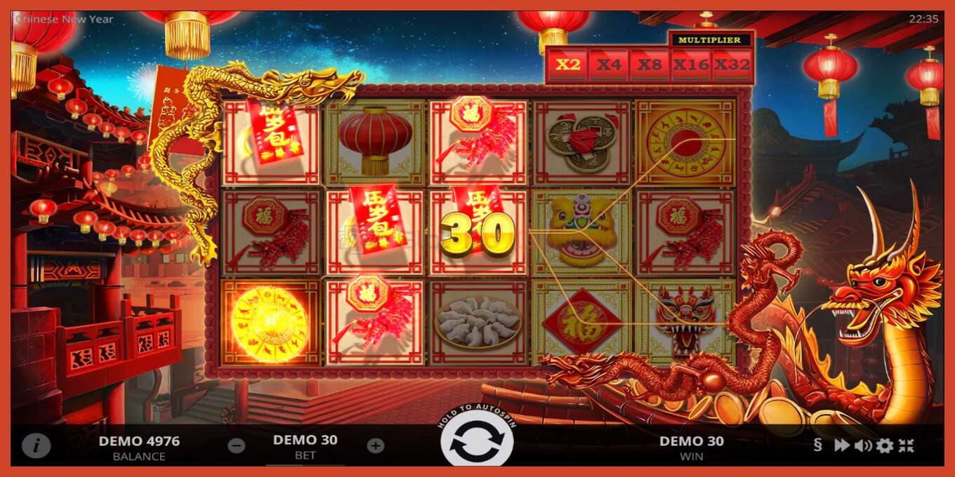 Slot screenshot: Chinese New Year no deposit, number - 3