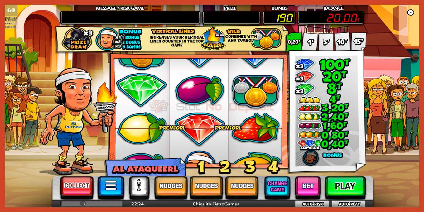 Slot screenshot: Chiquito FistroGames no deposit, number - 1