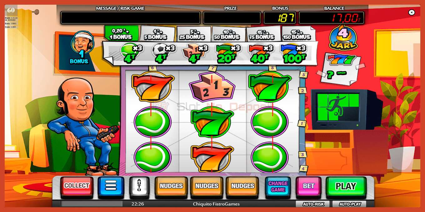 Slot screenshot: Chiquito FistroGames no deposit, number - 4