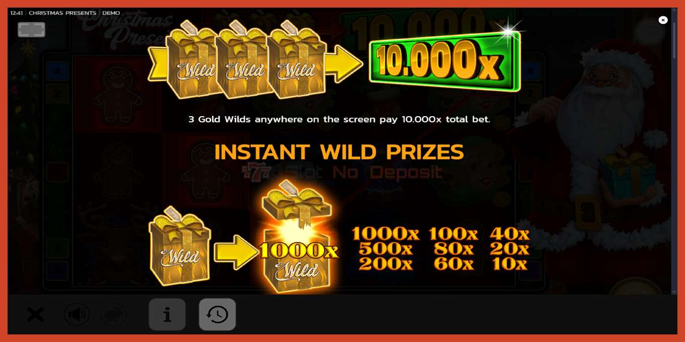 Slot screenshot: Christmas Presents no deposit, number - 5