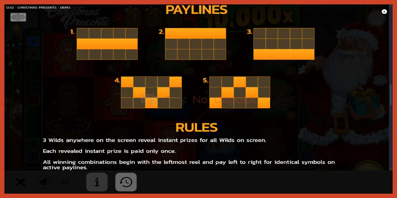 Slot screenshot: Christmas Presents no deposit, number - 7