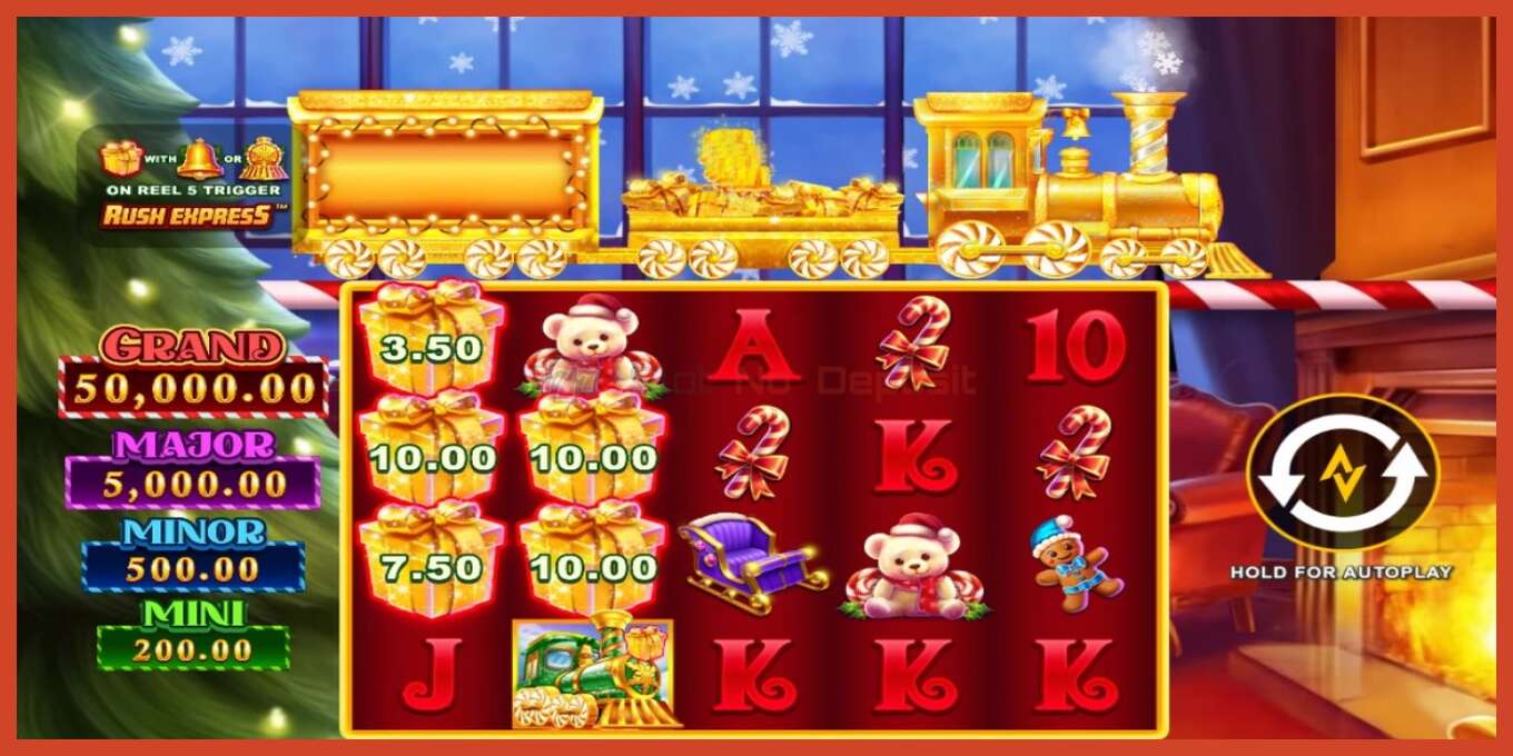 Slot screenshot: Christmas Rush Express no deposit, number - 1