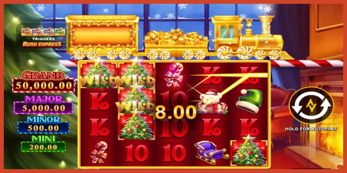 Slot screenshot: Christmas Rush Express no deposit, number - 3