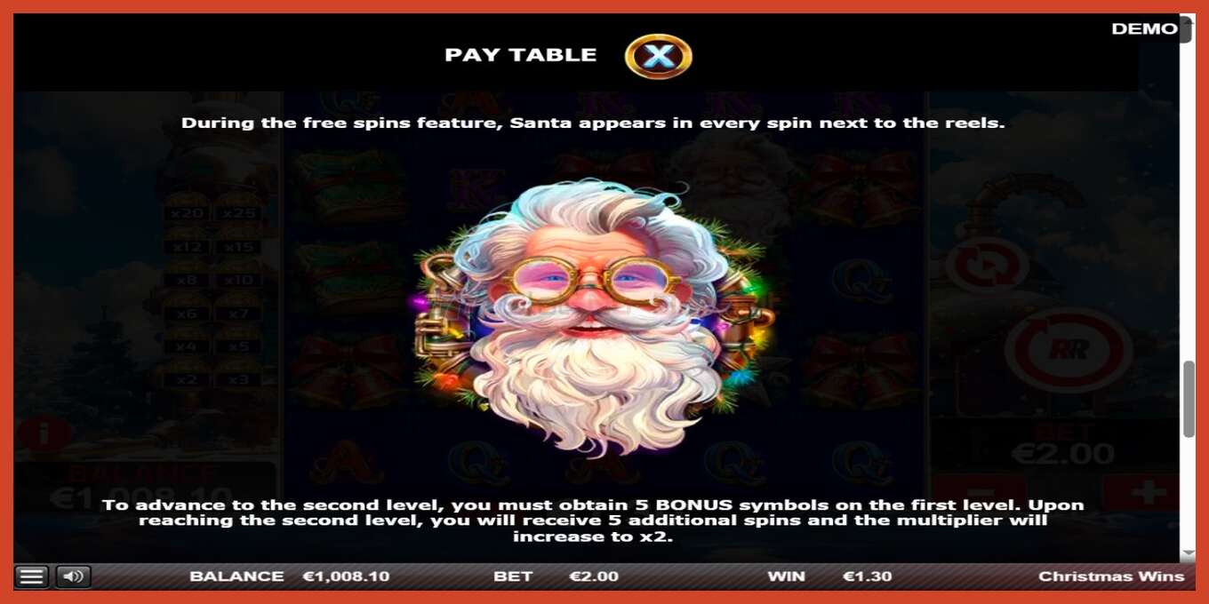 Slot screenshot: Christmas Wins no deposit, number - 7