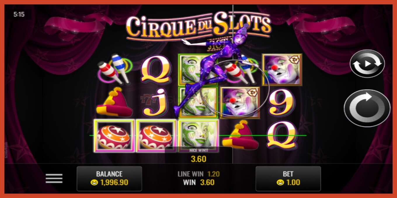 Slot screenshot: Cirque du Slots no deposit, number - 2