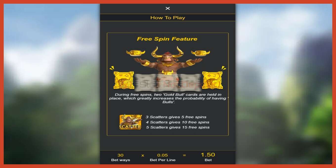 Slot screenshot: Civilization of Bull Bull no deposit, number - 6