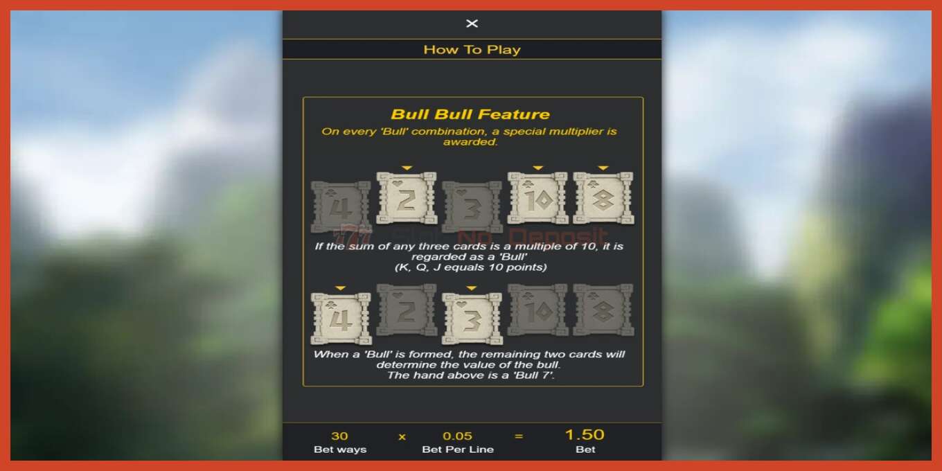 Slot screenshot: Civilization of Bull Bull no deposit, number - 7