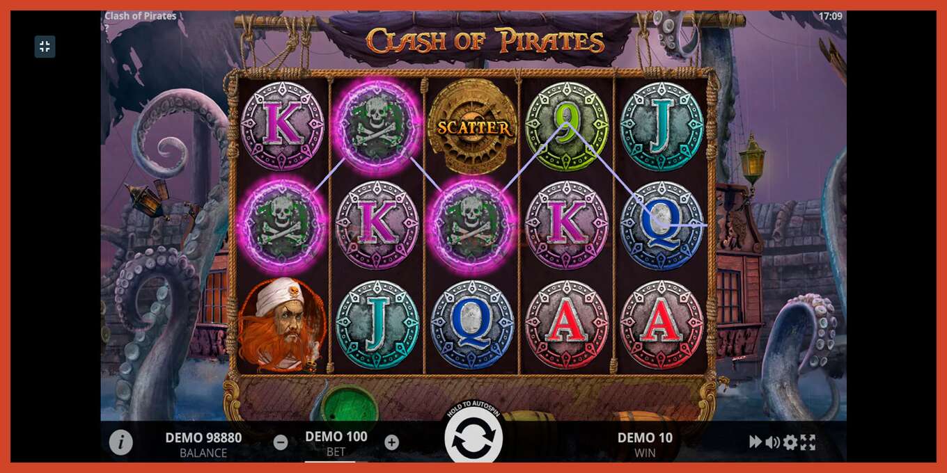 Slot screenshot: Clash of Pirates no deposit, number - 5